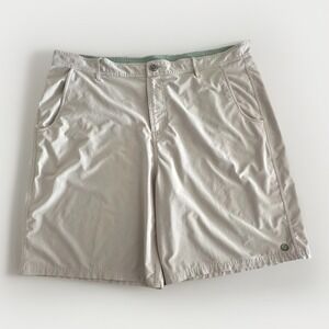 Free Fly Fishing Breeze Performance Drawstring Shorts Khaki Mens 42 Outdoor